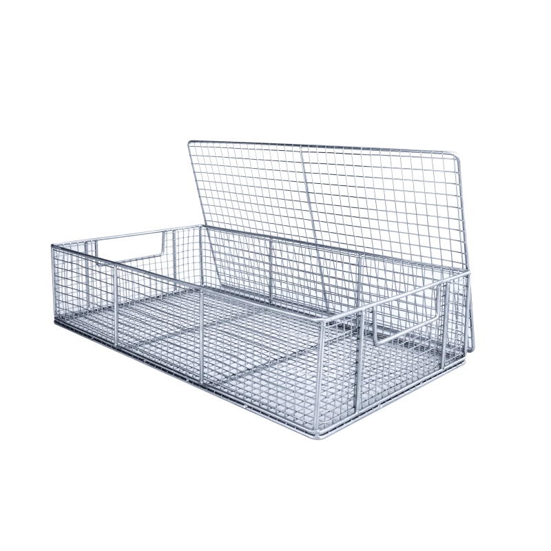 C4 Rectangle Cleaning Basket Rack (Large Size, with Lid)